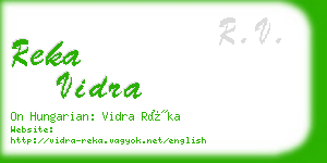 reka vidra business card